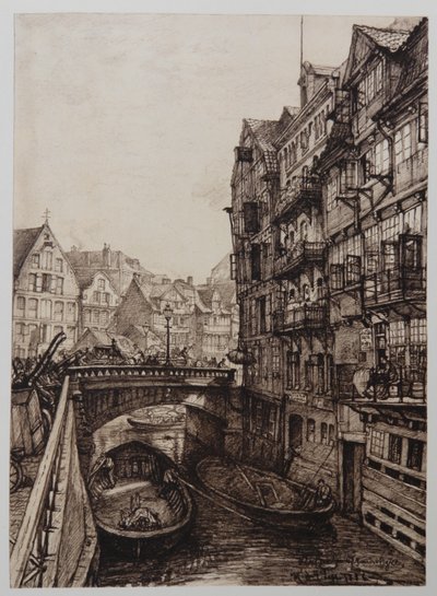 Fleet an der Brauerstraße von Johann Theobald Riefesell